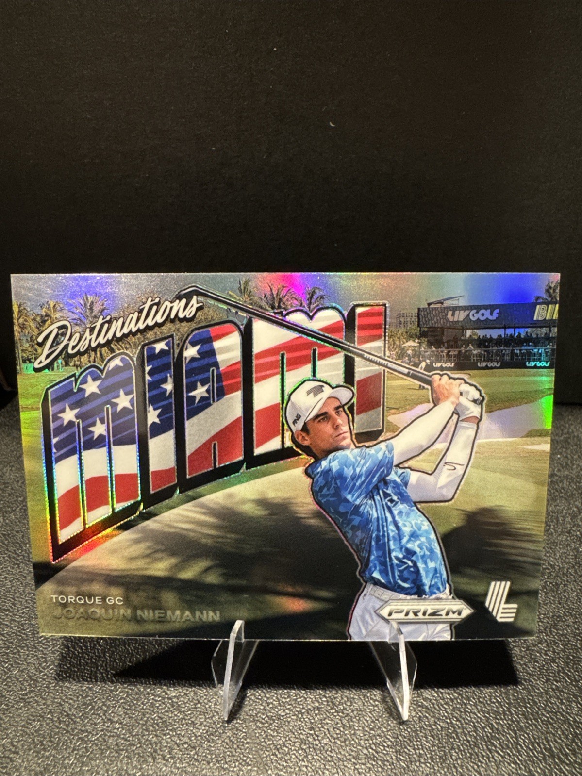 Joaquin Niemann Destinations Miami 2024 Panini Prizm LIV Golf Ultra RareSP