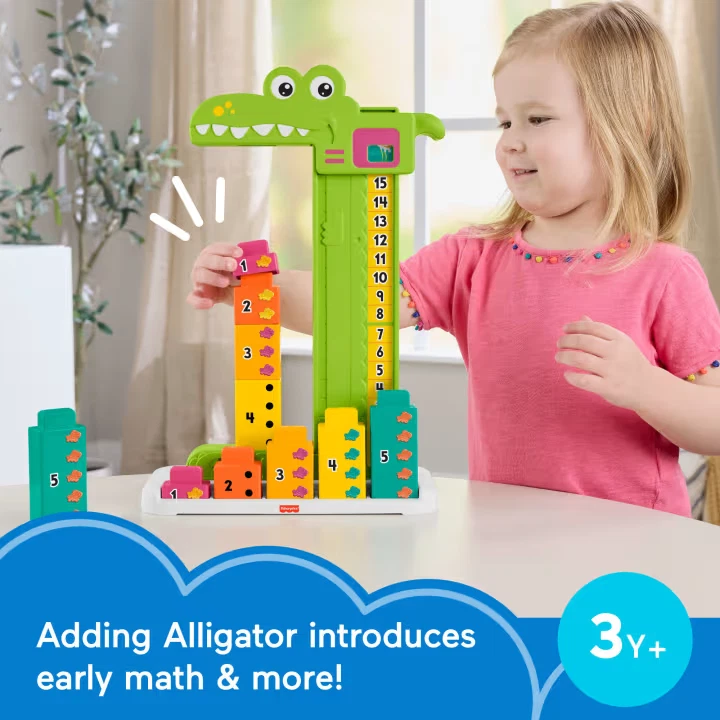 Fisher Price Adding Alligator Preschool Educational Toy with Stacking Blocks NEW - Image 3 of 4