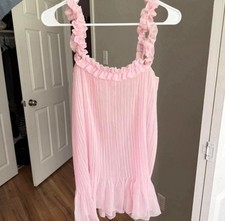 victoria secret 2006 pink ruffled trim babydoll dress