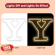 RumonZS LED Light Up Letter Y, 12.4" Alphabet Sign, Warm White Decor