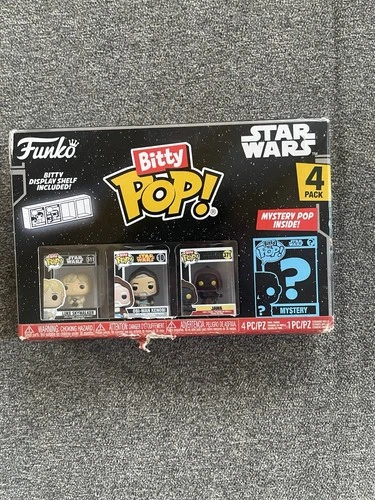 Funko Bitty Pop! Star Wars Luke Skywalker Obi Wan Jawa Mystery 4 Pack Figures