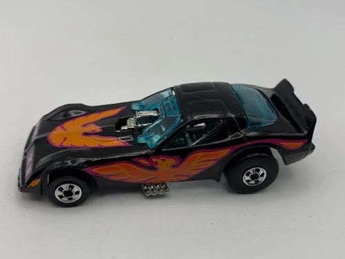 Vintage 1977 Hot Wheels Red Pontiac Trans Am Firebird Black  Funny Diecast Car
