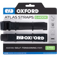 Oxford Atlas G-Hook Tension Straps - Black 26mm x 1.2M