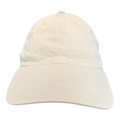 Plain White Beige Dad Hat Baseball Cap Unstructured Adjustable Strapback
