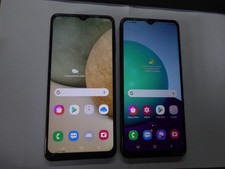 LOT 2 TELEPHONES SAMSUNG A12 A02 * ecran fissuré - tactile ok * test ok