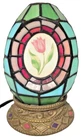 Tiffany Style Stained Art Nouveau Glass leaded CHEYENNE Lamp With Tulip Vtg