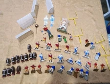 Vintage 1974 Winston Sports Cake Toppers Lot Football Hockey 53pc Party Decor