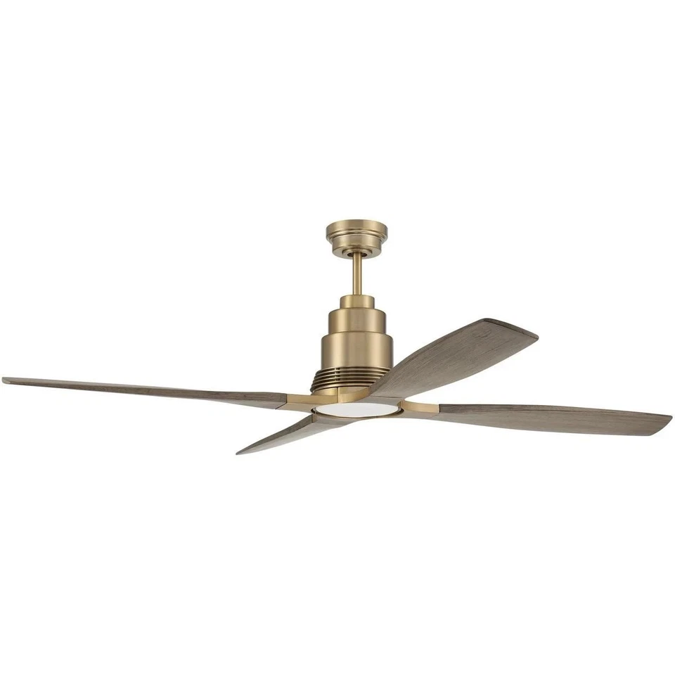 Craftmade RIC60SB4 Ricasso 60 inch Satin Brass with Driftwood Blades Ceiling Fan - Image 2 of 3