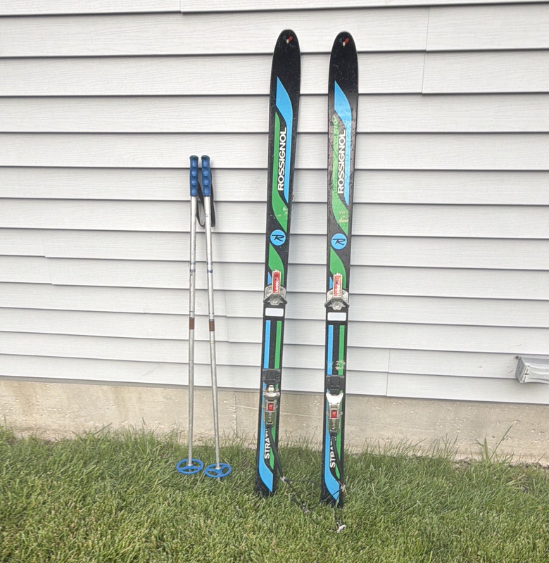 Rossignol Backcountry Skis 150cm w/ Bindings 101mm Black Blue Green