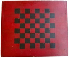 Circa 1800s  Antique Gameboard Checker Board Folk Art Primitive