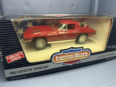 American Muscle ERTL 1963 Corvette Sting Ray Collectors Edition 1:18 Red