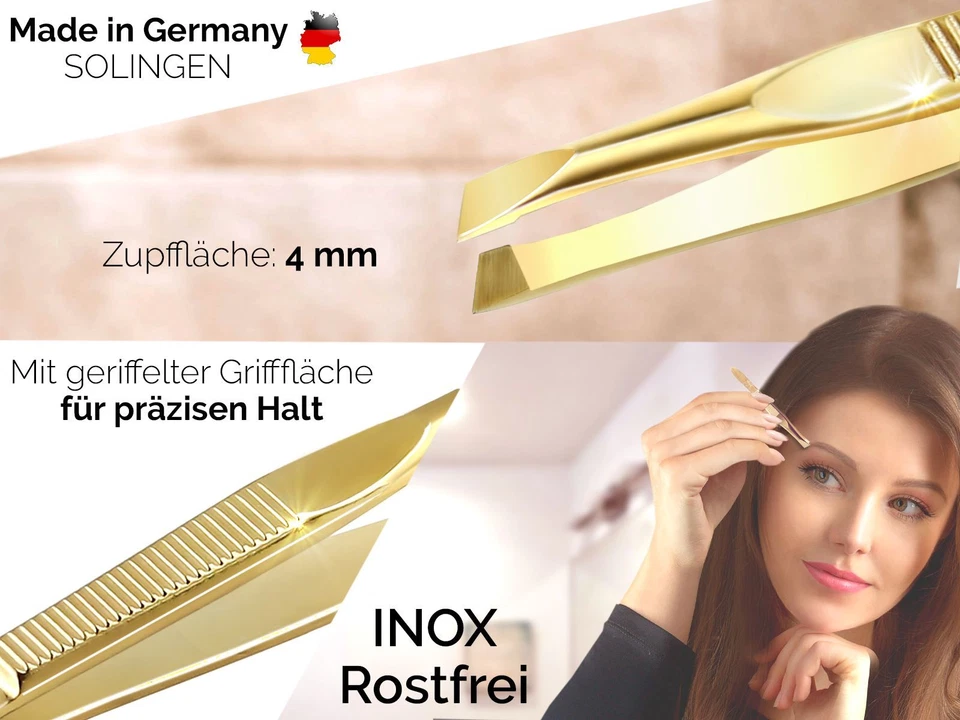 Profi Zupfpinzette Solingen Augenbrauen Solinger Pinzette 8 cm Made in Germany - Bild 4 von 4