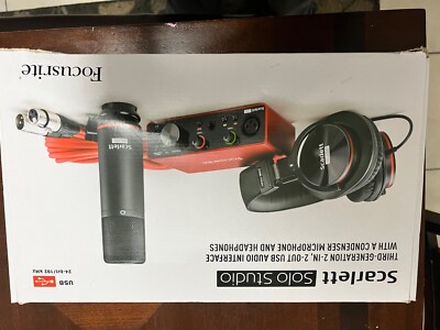 Focusrite Scarlett Solo Studio (3rd Gen) USB Audio Interface and Recording.