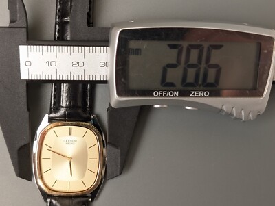 1982 SEIKO Credor 6730-5080 14K Bezel Quartz Gold Tank Men's Watch