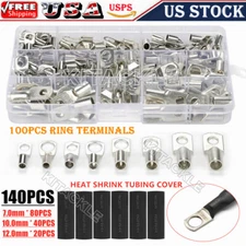 240X Cable Lugs Kit SC Tinned Copper Ring Crimp Terminal Battery Wire Connectors