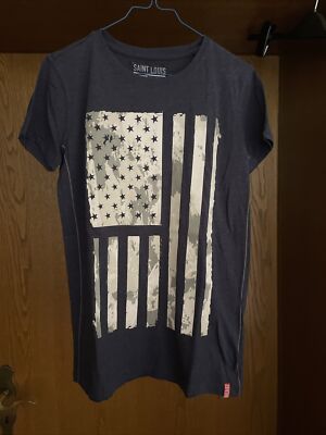 Knaben T-Shirt, Größe 158/164 von Sant Louis blau mit Brustdruck