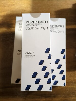 GC 000554 MetalPrimer II Dental Primer Liquid For Bonding Resin To Metal 5mL 3pk