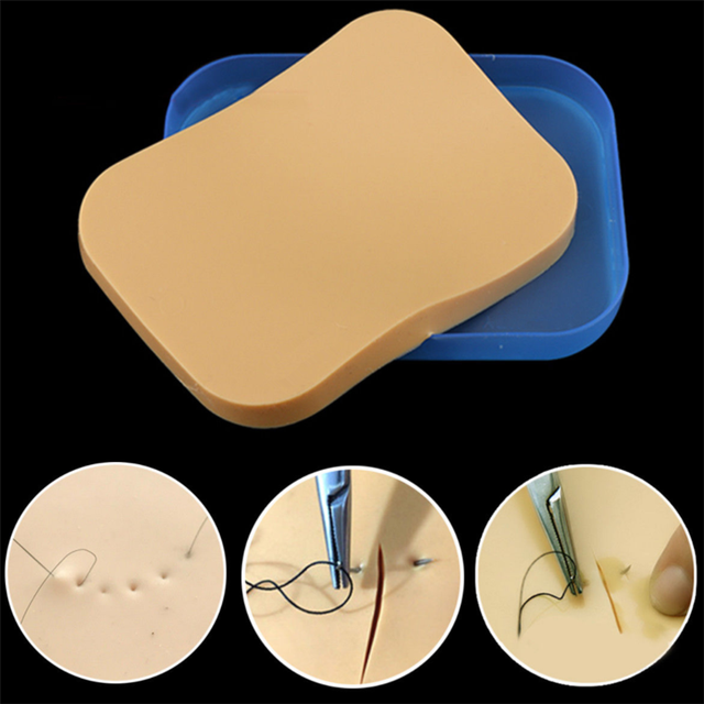 Medical Surgical Incision Silicone Suture Training Pad Practice Human