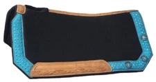 Western Felt Saddle Pad - Gypsy Spirit - Contoured Fit - Black - 28" x 30"