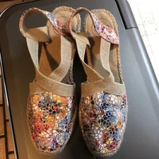 toni pons 40 telva pm leather multicolored espadrille wedge sandals 