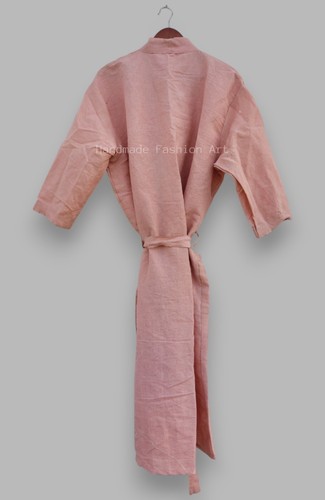 Linen Kimono robe / Linen Kimono Dress / Linen wrap dress / Linen top/Bath robe - Picture 3 of 13