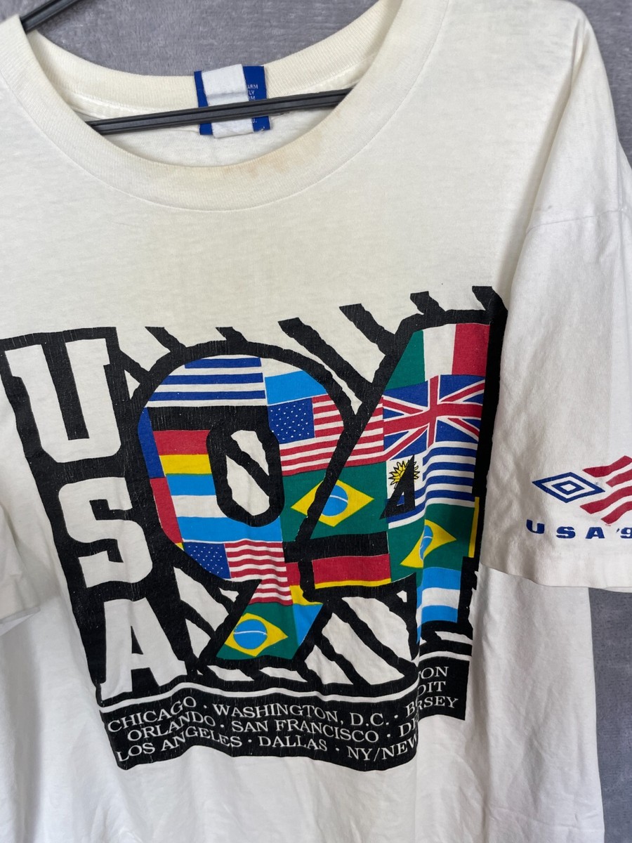 WORLD CUP USA 1994 Jersey Fan Football Shirt Umbro Made in USA