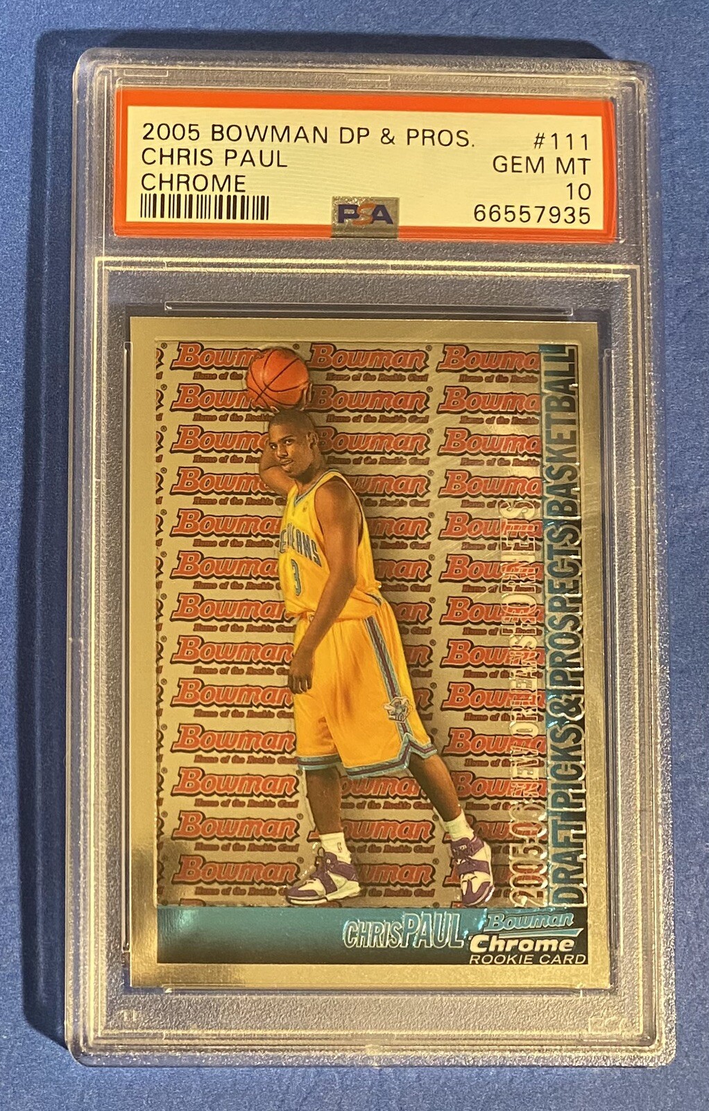 2005 BOWMAN CHROME DRAFT PICKS PROSPECTS #111 CHRIS PAUL PSA 10 ROOKIE RC SUNS