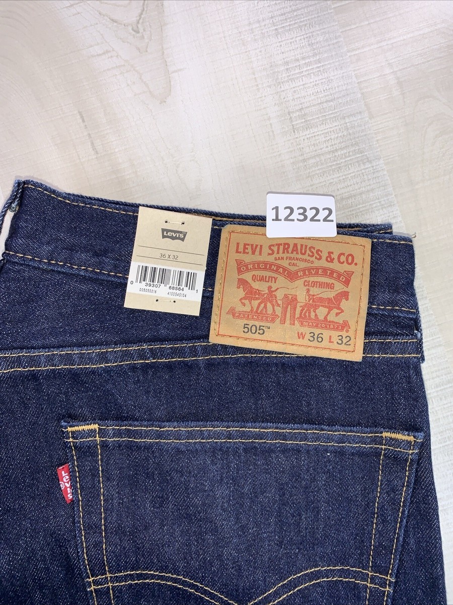 Levi's 505 USA W36 L32 リーバイス ストレート 米国製 R Levi's 505 Regular Fit Straight Leg Dark Wash Men's Jeans 36x32