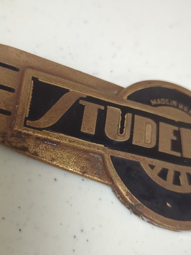 RARE Brass Era Studebaker Truck Emblem Grille? Teens 20's 30's Badge Ornament - Picture 22 of 24