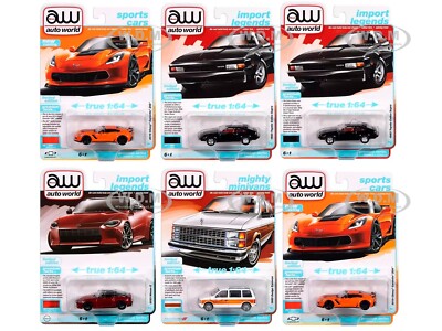 AUTO WORLD PREMIUM 2024 RELEASE 2, 6 PC SET A 1/64 DIECAST BY AUTO WORLD 64442 A