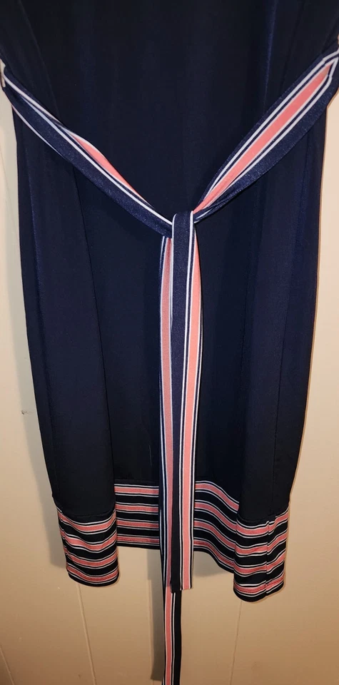 Vestido camisa En Focus Studios tamanho 8 azul marinho e laranja. Chicago Bears Auburn Tigers - Imagem 4 de 4