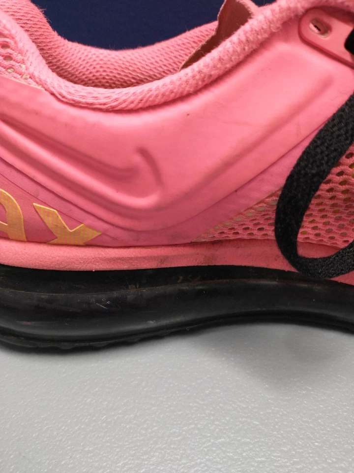 Кроссовки Nike Air Max молодежный размер 6,5 розовая сетка низкий верх на шнуровке 555753-600 - Изображение 4 из 4