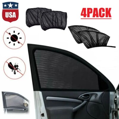 4x Magnetic Car Window Sun Shade Cover Mesh Shield UV Protection Fit Most Cars