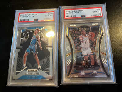 2019-20 panini prizm select Darius Bazley Rc lot 2x Psa 10 gem mint thunder