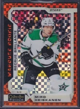 MIRO HEISKANEN - 2018 O-Pee-Chee Platinum Marquee RC ORANGE CHECKERS #175, /25