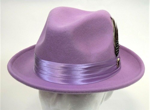 Men's Fedora Dress Hat Lavender UN-127 