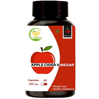 FIJ AYURVEDA Apple Cider Vinegar Capsules Support Weight Management - 60 Capsule