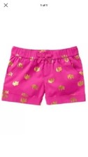 NWT Gymboree Girl Gold Elephant Print Pink Shorts Size 4