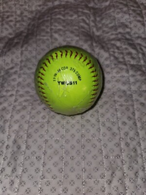 Balle De Softball Worth Official League 11 Pouces, 44 COR 375, Jaune, Neuve