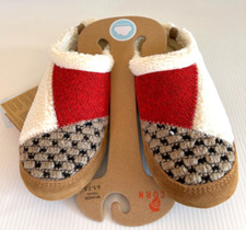 ACORN Women's Meadow Mule Red Cloud Cushion Slippers NWT