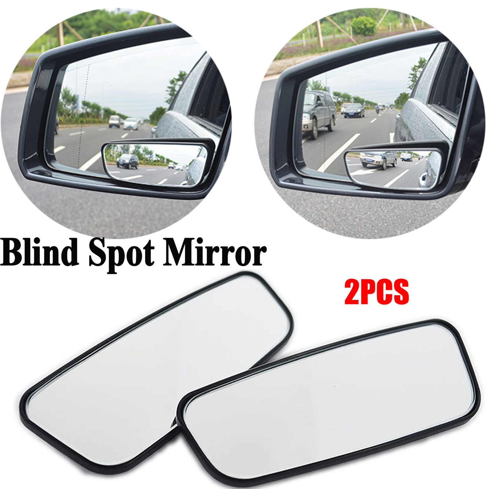 2PCS 360° Wide Angle Blind Spot Mirror Auto Convex Rear Side View Car Truck SUV - Foto 6