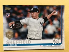 2019 Topps Series 1 Justus Sheffield RC 150 Year SP Card