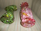Set of Two Adorable Vintage Murano Hand-Blown Glass Vases — photo 7