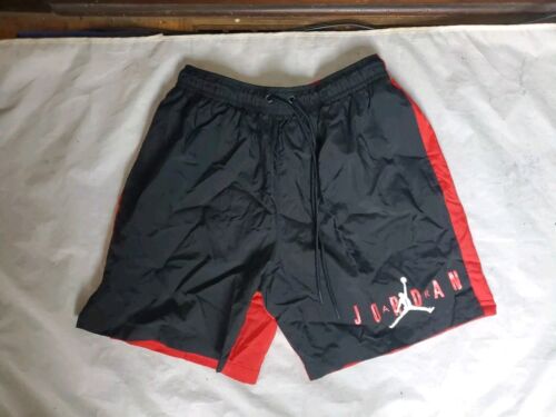 Vintage Air Jordan Nike Nylon Shorts Men's Size XL Red Black Jumpman Logo Lining - Picture 1 of 15