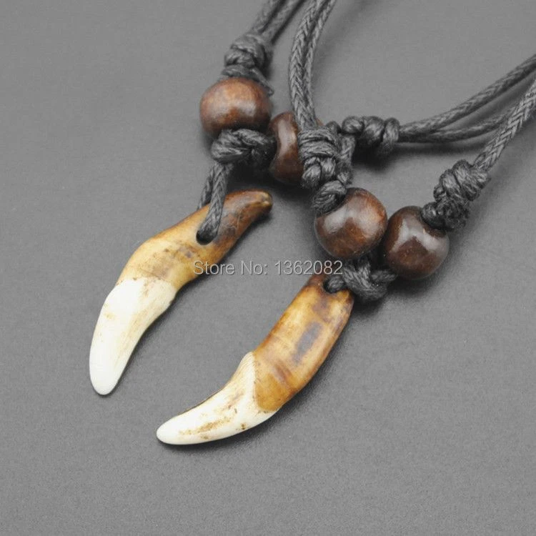 Real Tooth Pendant Necklace Fangs Real Dog Pendant Adjustable