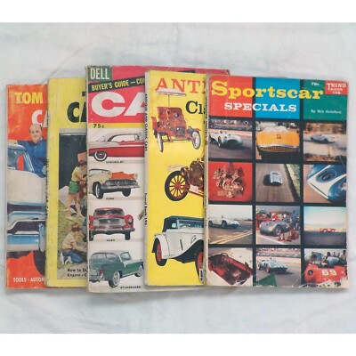 Car Book Collection Lot of 5 1952 1956 1958 1960