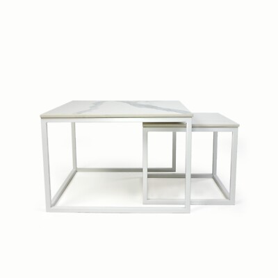 Tischsatz Couchtisch FRANKO Statuario Altissimo W 60/40