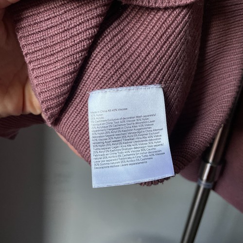 Lululemon Women’s Pink Ribbed Knit Open-Front Wrap Poncho Cardigan – Size XL/XXL - Picture 12 of 12