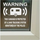 4 x Caravan Security Stickers-GPS Tracker Warning Signs-Static,Mobile,Caravaners