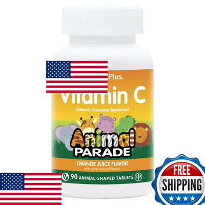 NaturesPlus Animal Parade Vitamin C Children's Chewable Natural Orange Juice Fla